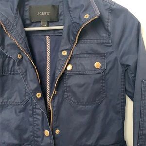 Jcrew Petite resin-coated twill jacket